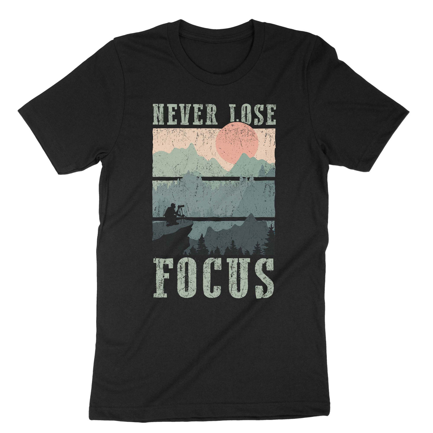 Black Never Lose Focus T-Shirt#color_black