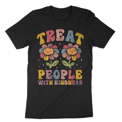 Black Treat People With Kindness T-Shirt#color_black