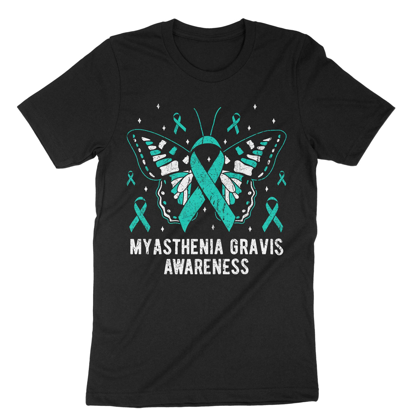 Black Myasthenia Gravis Awareness T-Shirt#color_black