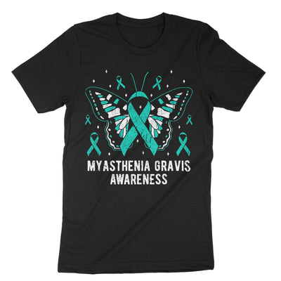 Black Myasthenia Gravis Awareness T-Shirt#color_black