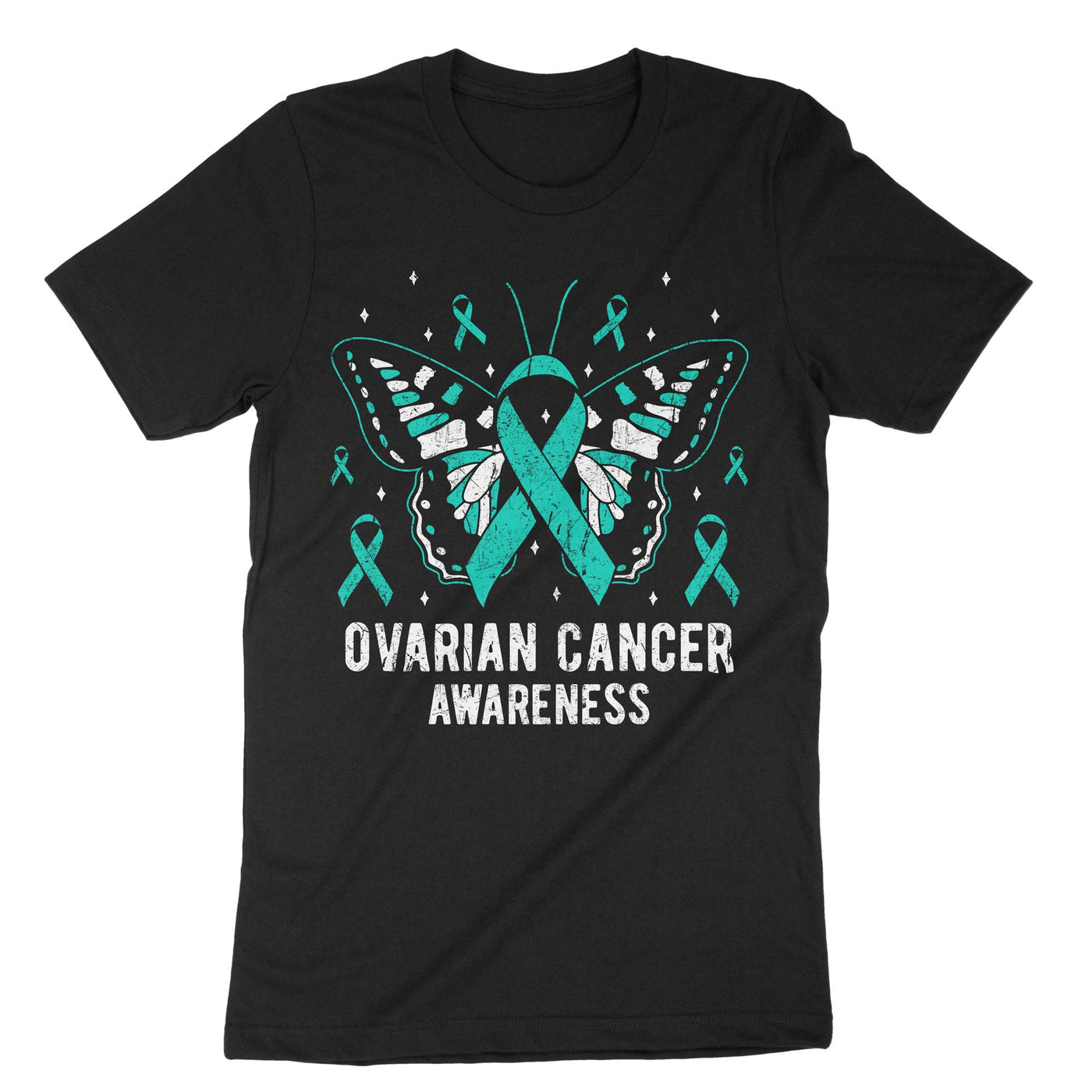 Black Ovarian Cancer Awareness T-Shirt#color_black