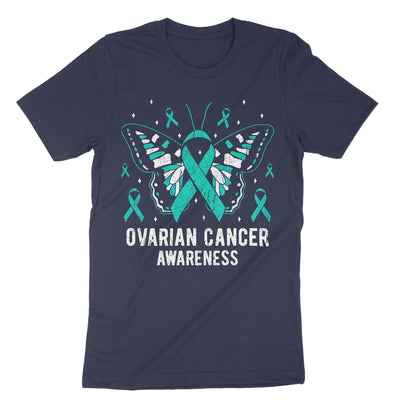 Navy Ovarian Cancer Awareness T-Shirt#color_navy