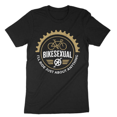 Black Bikesexual Ill Ride Just About Anything T-Shirt#color_black