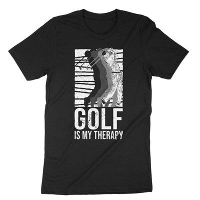 Black Golf My Therapy T-Shirt#color_black