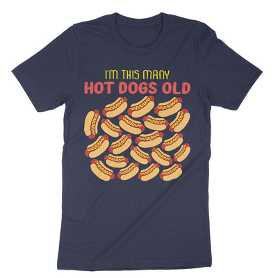 Navy Im This Many Hot Dogs Old 20th Birthday T-Shirt#color_navy