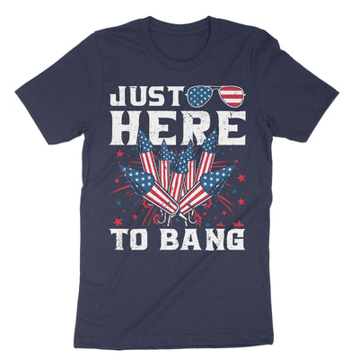 Navy Just Here To Bang T-Shirt#color_navy