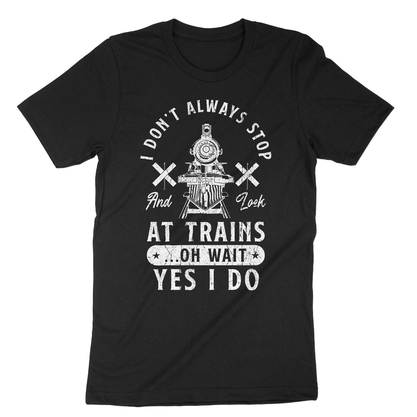Black Look At Trains T-Shirt#color_black
