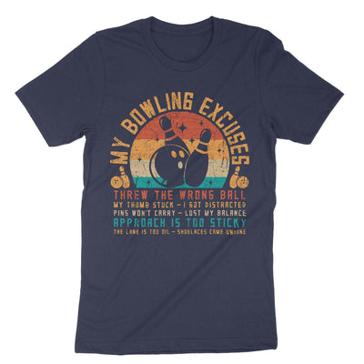 Navy My Bowling Excuses T-Shirt#color_navy