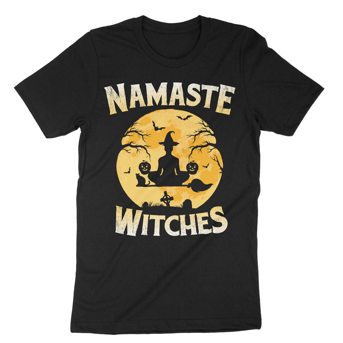 Black Namaste Witches T-Shirt#color_black