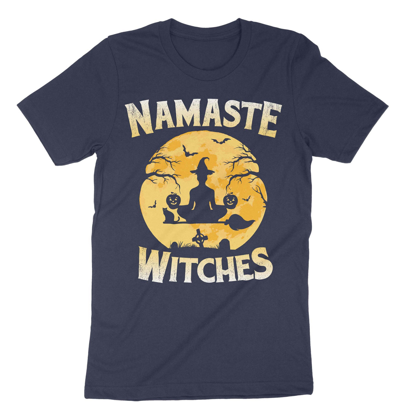 Navy Namaste Witches T-Shirt#color_navy