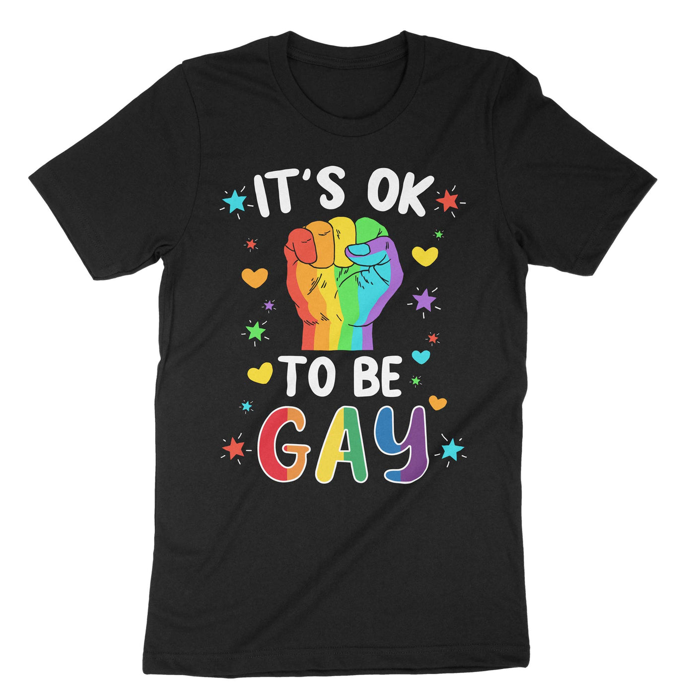 Black Ok Be Gay T-Shirt#color_black
