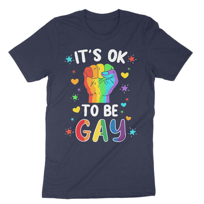 Navy Ok Be Gay T-Shirt#color_navy