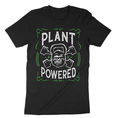Black Plant Powered Ape T-Shirt#color_black