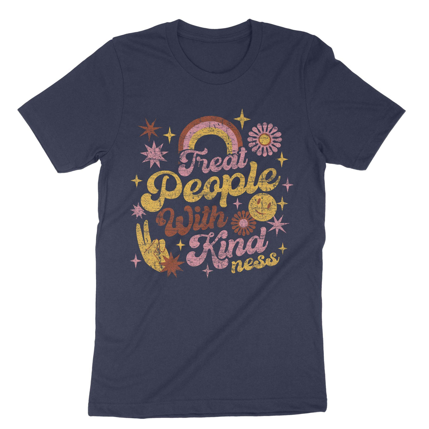 Navy Treat People With Kindness T-Shirt#color_navy