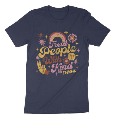 Navy Treat People With Kindness T-Shirt#color_navy