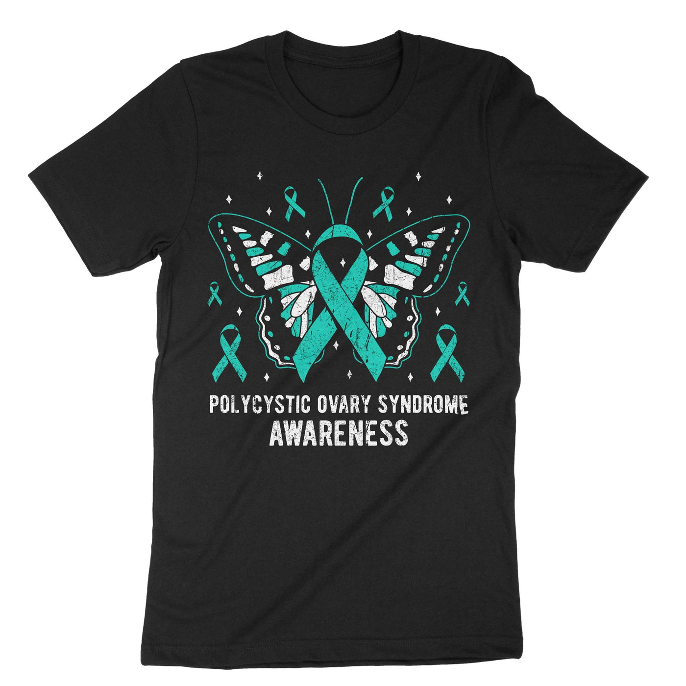 Black Polycystic Ovary Syndrome Awareness T-Shirt#color_black