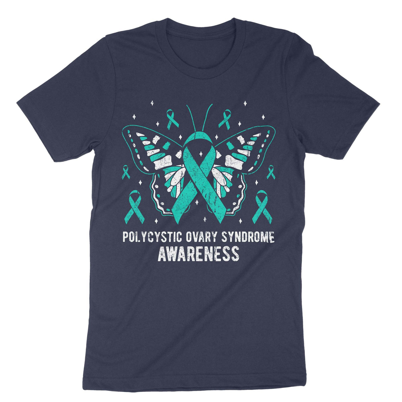 Navy Polycystic Ovary Syndrome Awareness T-Shirt#color_navy