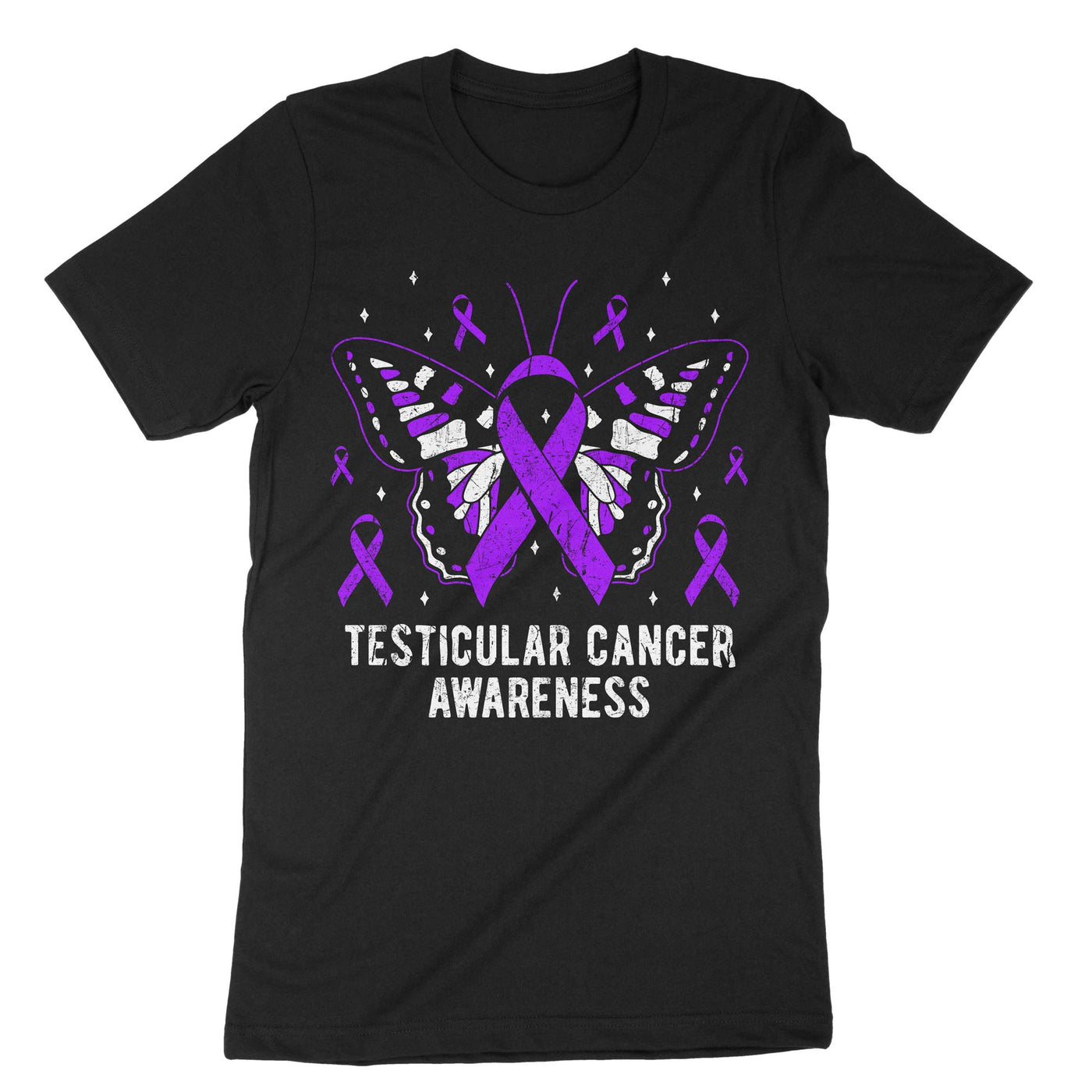 Black Testicular Cancer Awareness T-Shirt#color_black