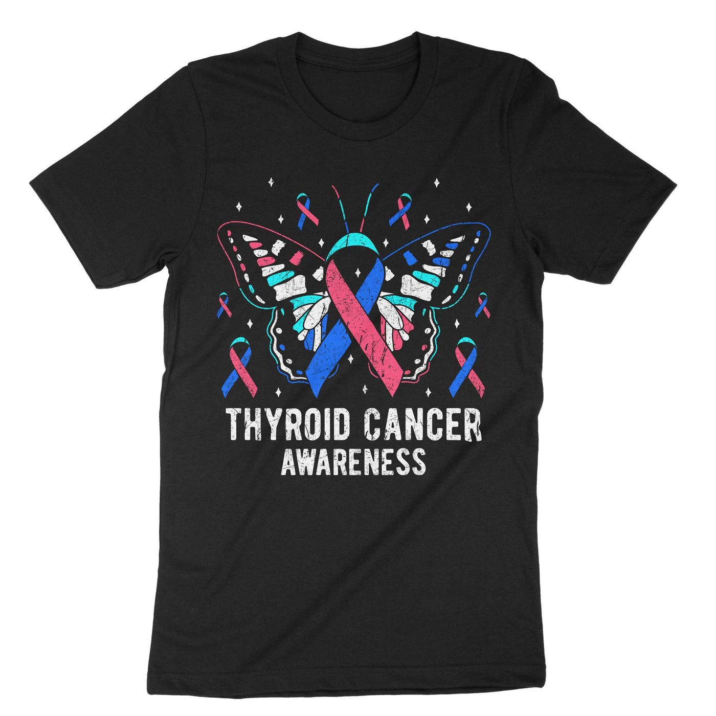 Black Thyroid Cancer Awareness T-Shirt#color_black