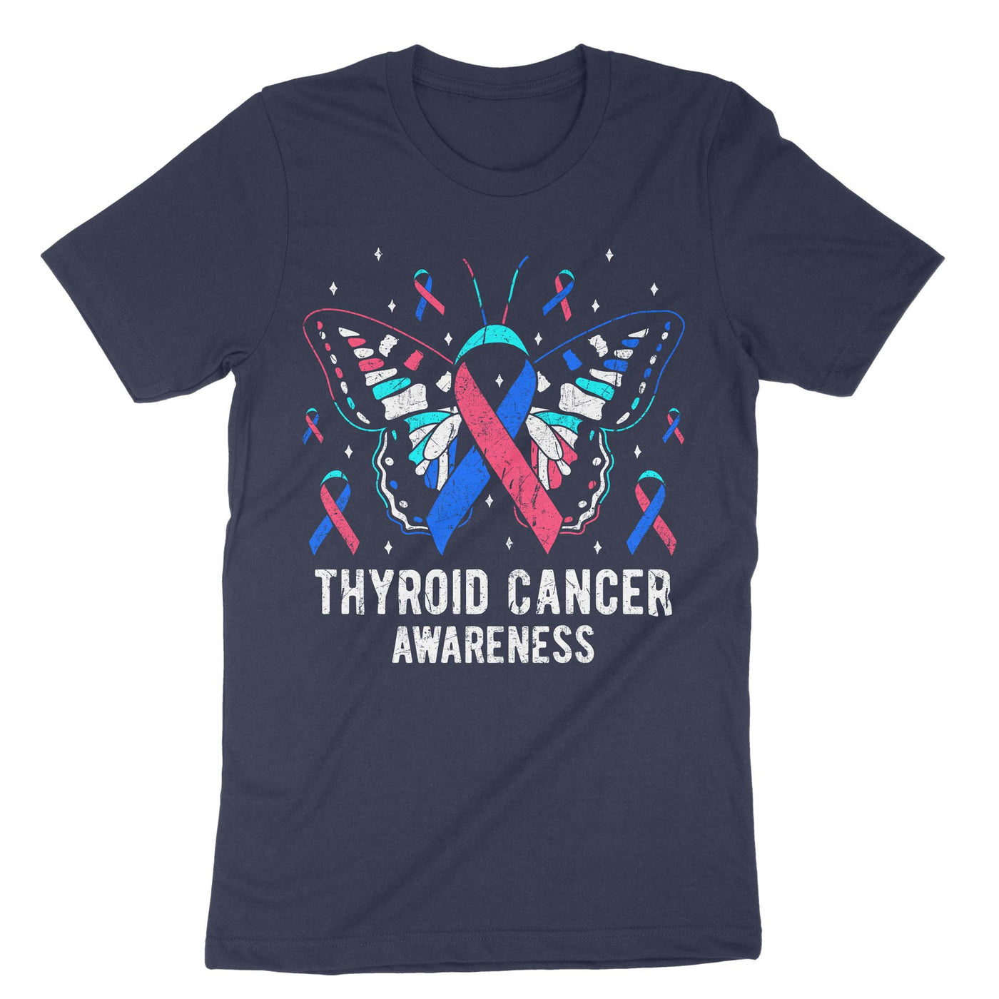 Navy Thyroid Cancer Awareness T-Shirt#color_navy