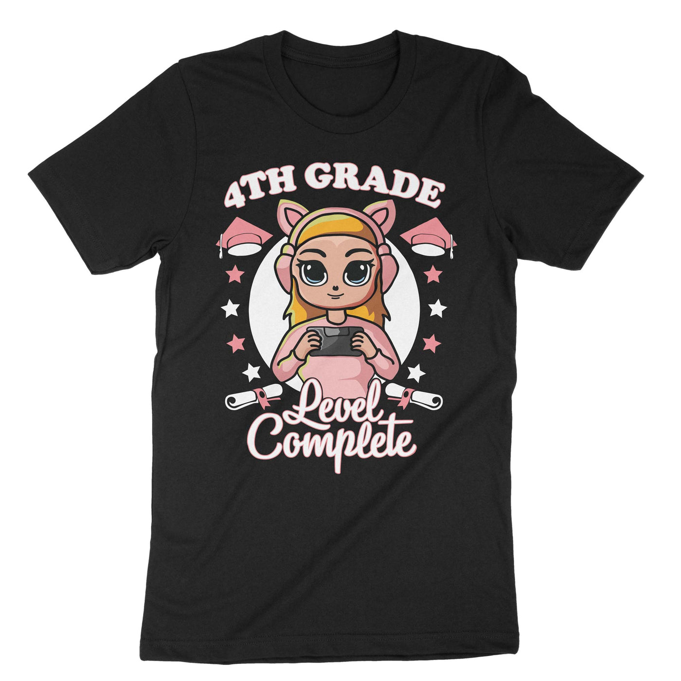 Black 4th Grade Level Complete T-Shirt#color_black