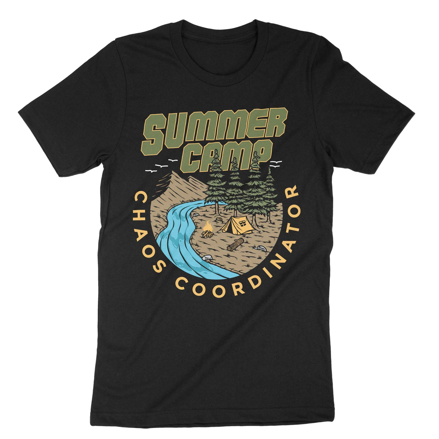 Black Summer Camp Chaos Coordinator T-Shirt#color_black