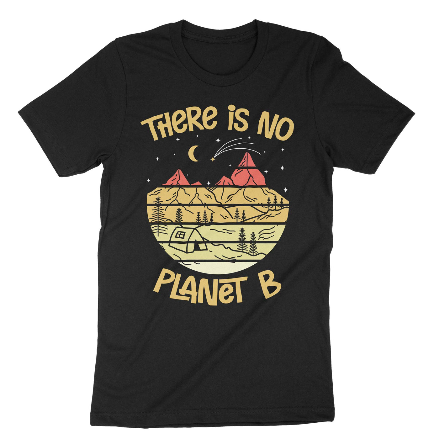 Black There Is No Planet B Climate Change Is Real T-Shirt#color_black