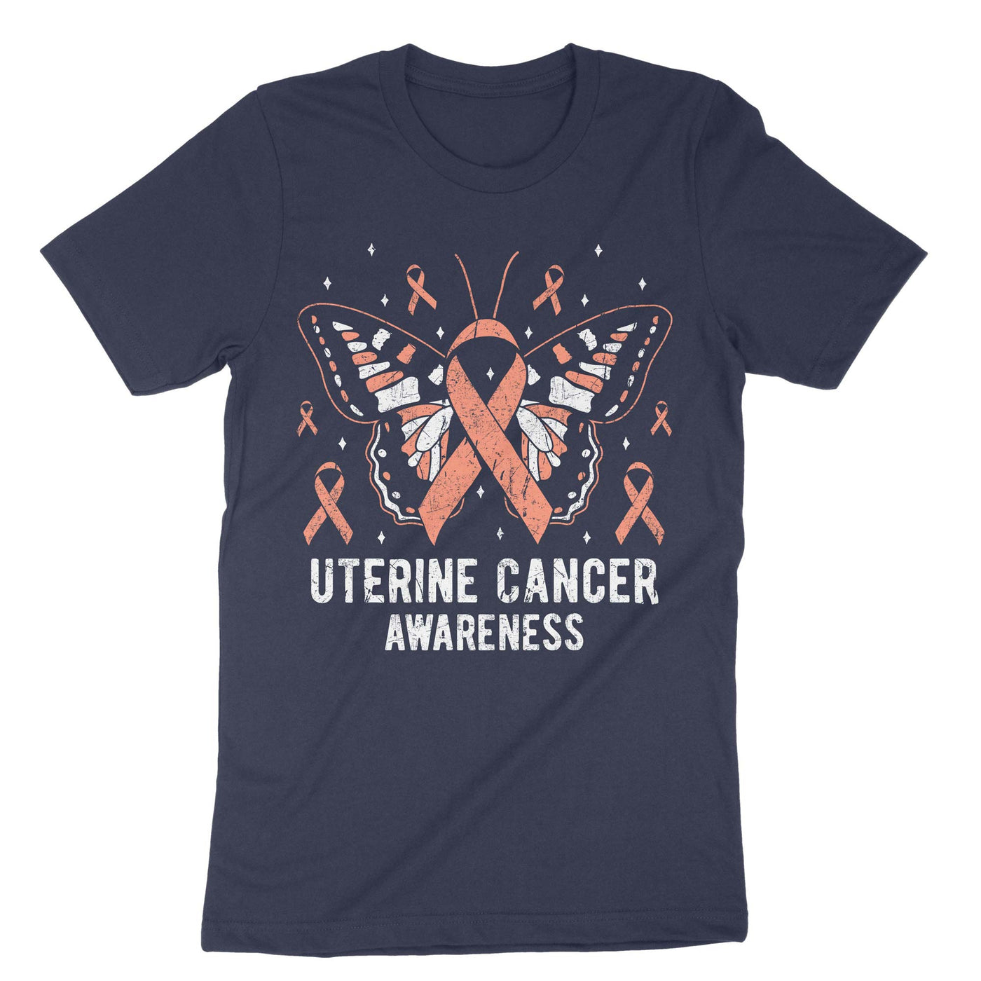 Navy Uterine Cancer Awareness T-Shirt#color_navy