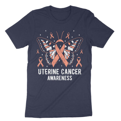 Navy Uterine Cancer Awareness T-Shirt#color_navy