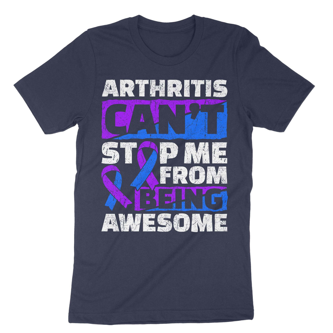 Navy Arthritis Can't Stop Me From Being Awesome T-Shirt#color_navy