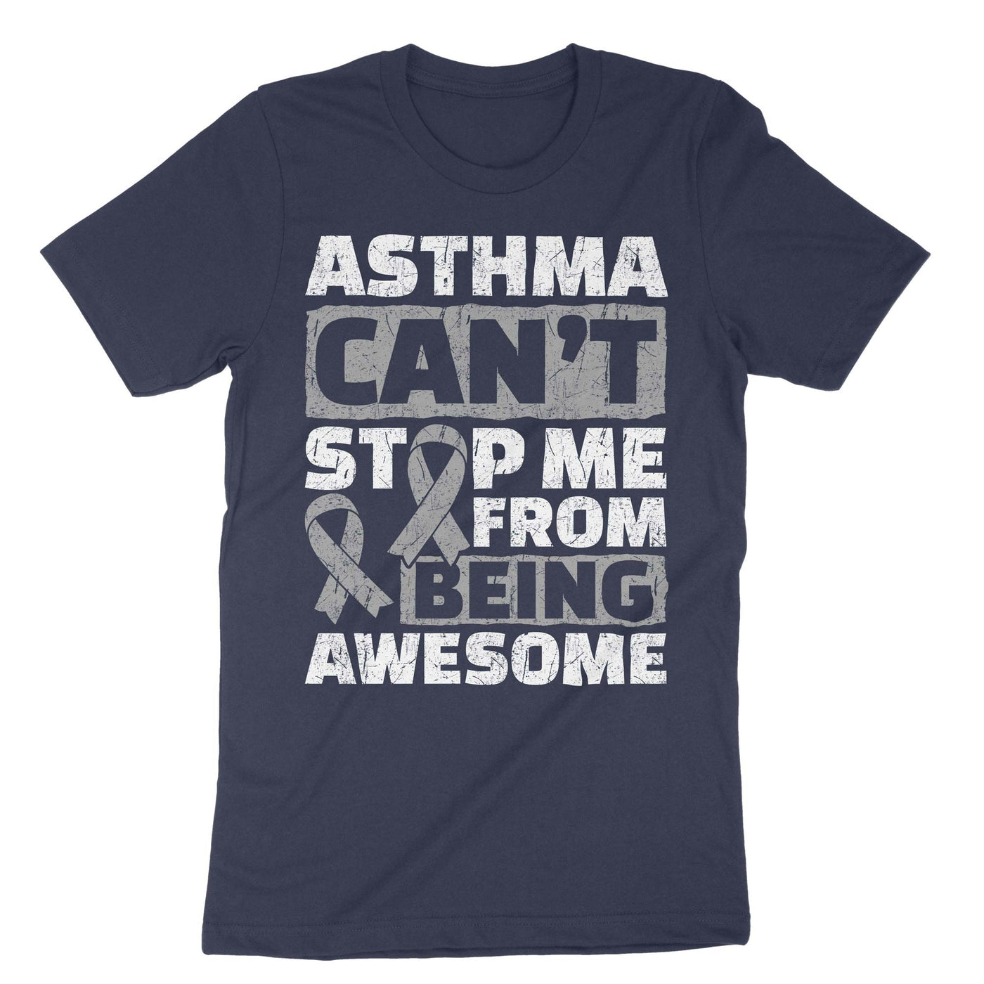 Navy Asthma Can't Stop Me From Being Awesome T-Shirt#color_navy