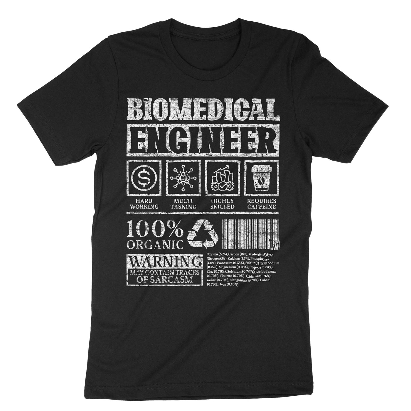 Black Biomedical Engineer T-Shirt#color_black