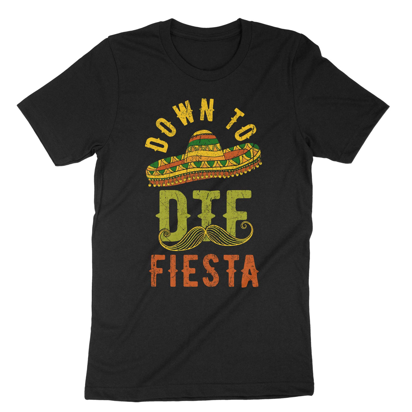Black Dtf Down To Fiesta T-Shirt#color_black