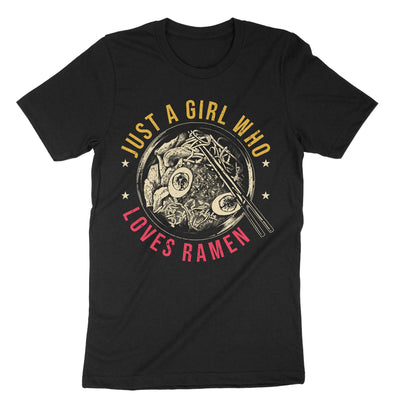 Black Girl Loves Ramen T-Shirt#color_black