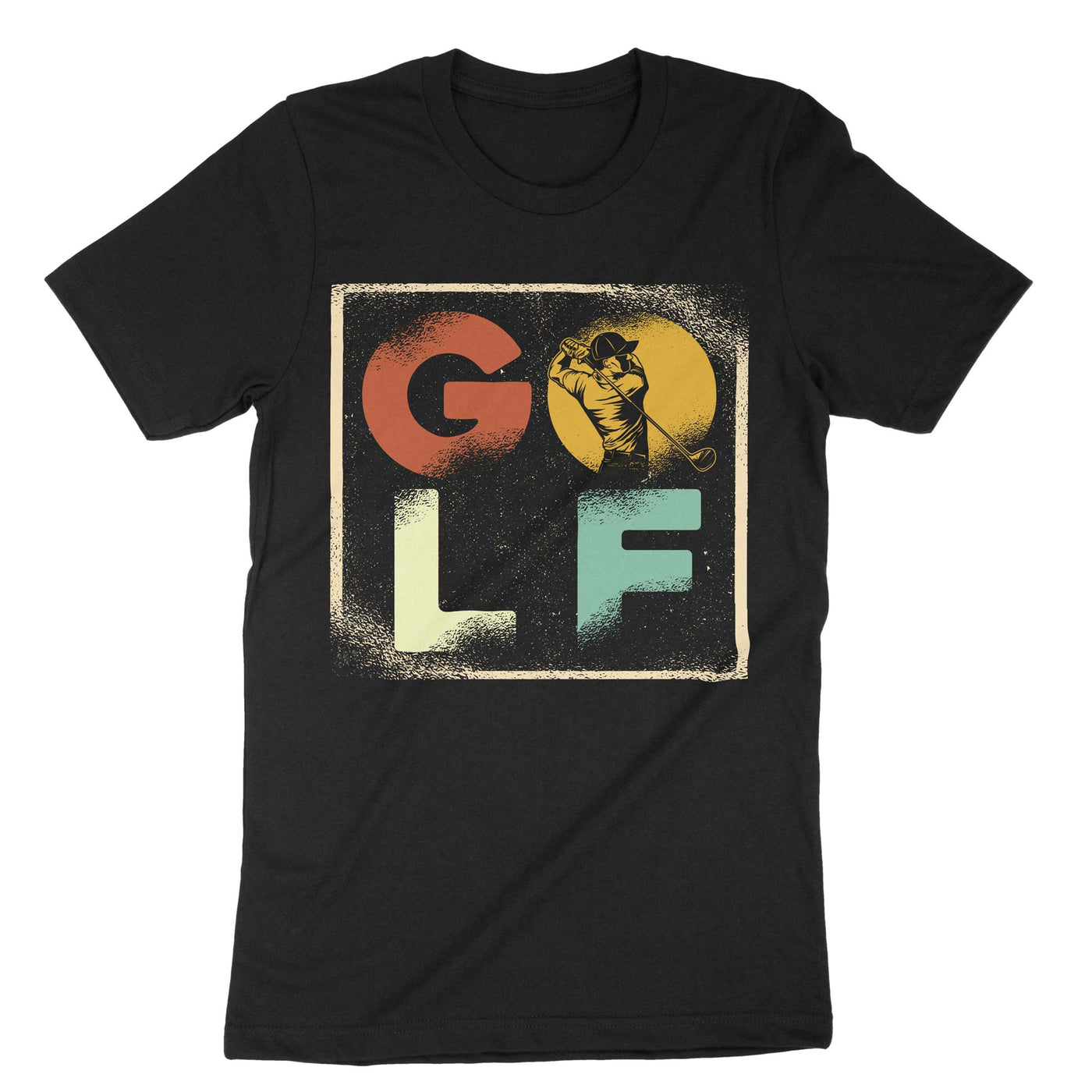 Black Golf Player T-Shirt#color_black