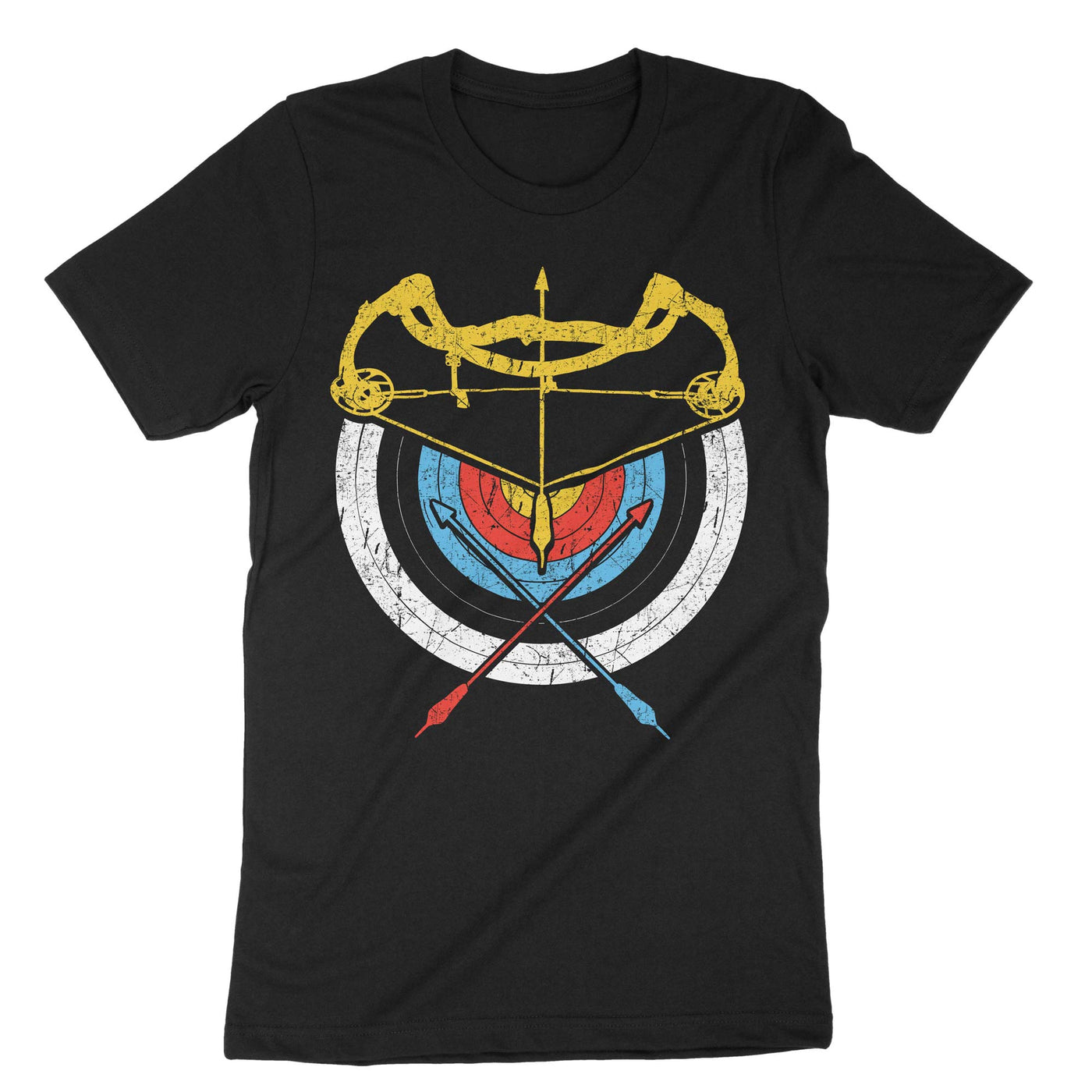 Black Archery Target Arrows T-Shirt#color_black