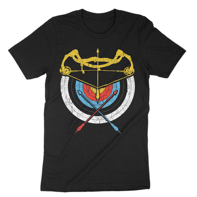 Black Archery Target Arrows T-Shirt#color_black