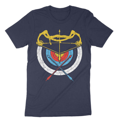 Navy Archery Target Arrows T-Shirt#color_navy