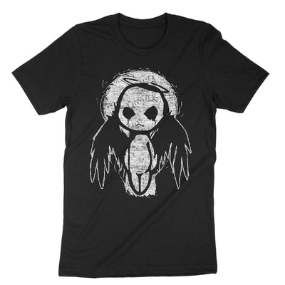Black Cute Sad Emo Angel T-Shirt#color_black