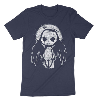 Navy Cute Sad Emo Angel T-Shirt#color_navy