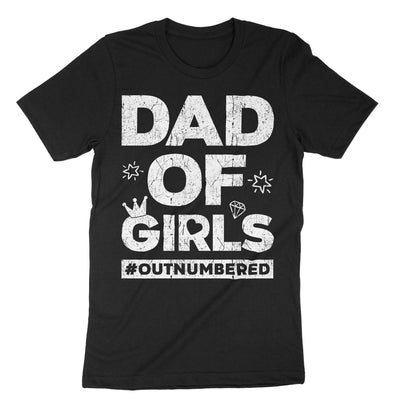 Black Dad Of Girls T-Shirt#color_black