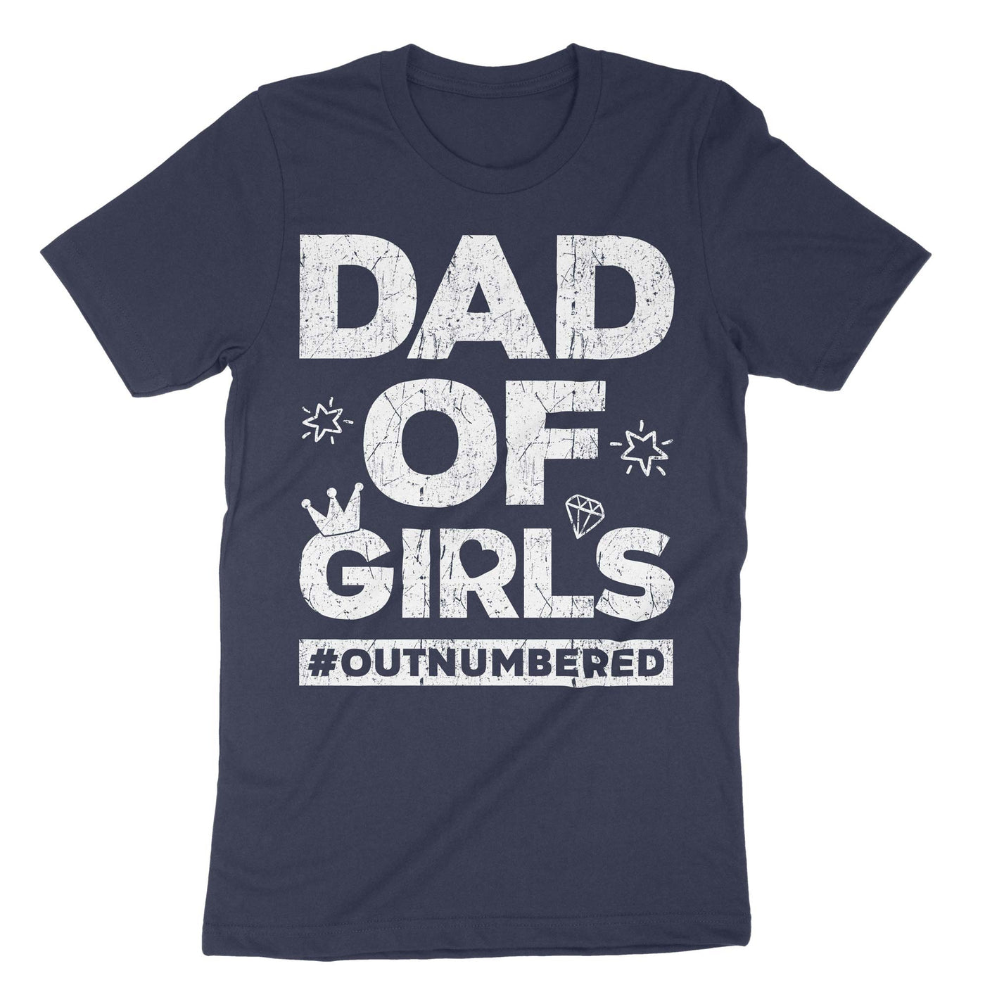 Navy Dad Of Girls T-Shirt#color_navy