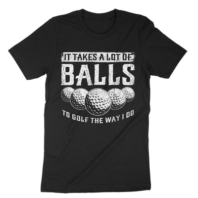Black Golf Take Balls T-Shirt#color_black