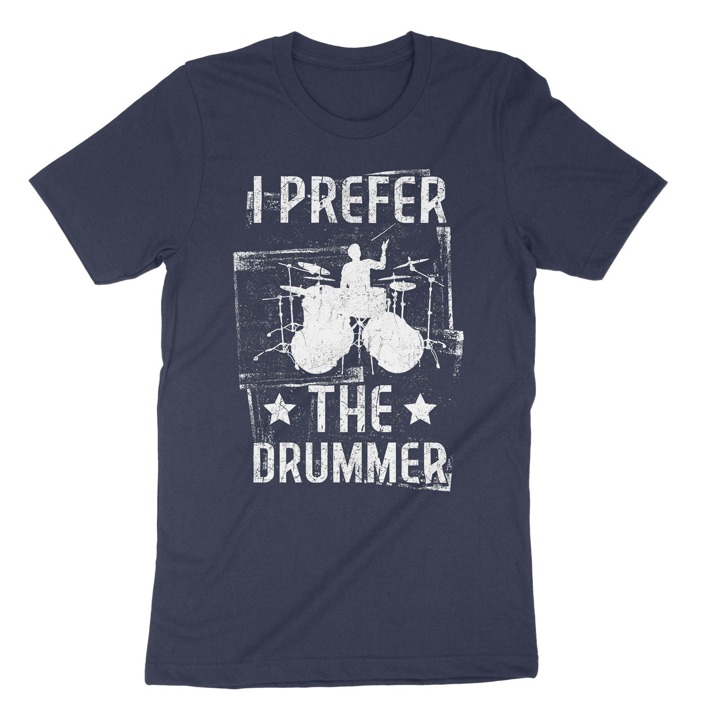 Navy I Prefer The Drummer T-Shirt#color_navy