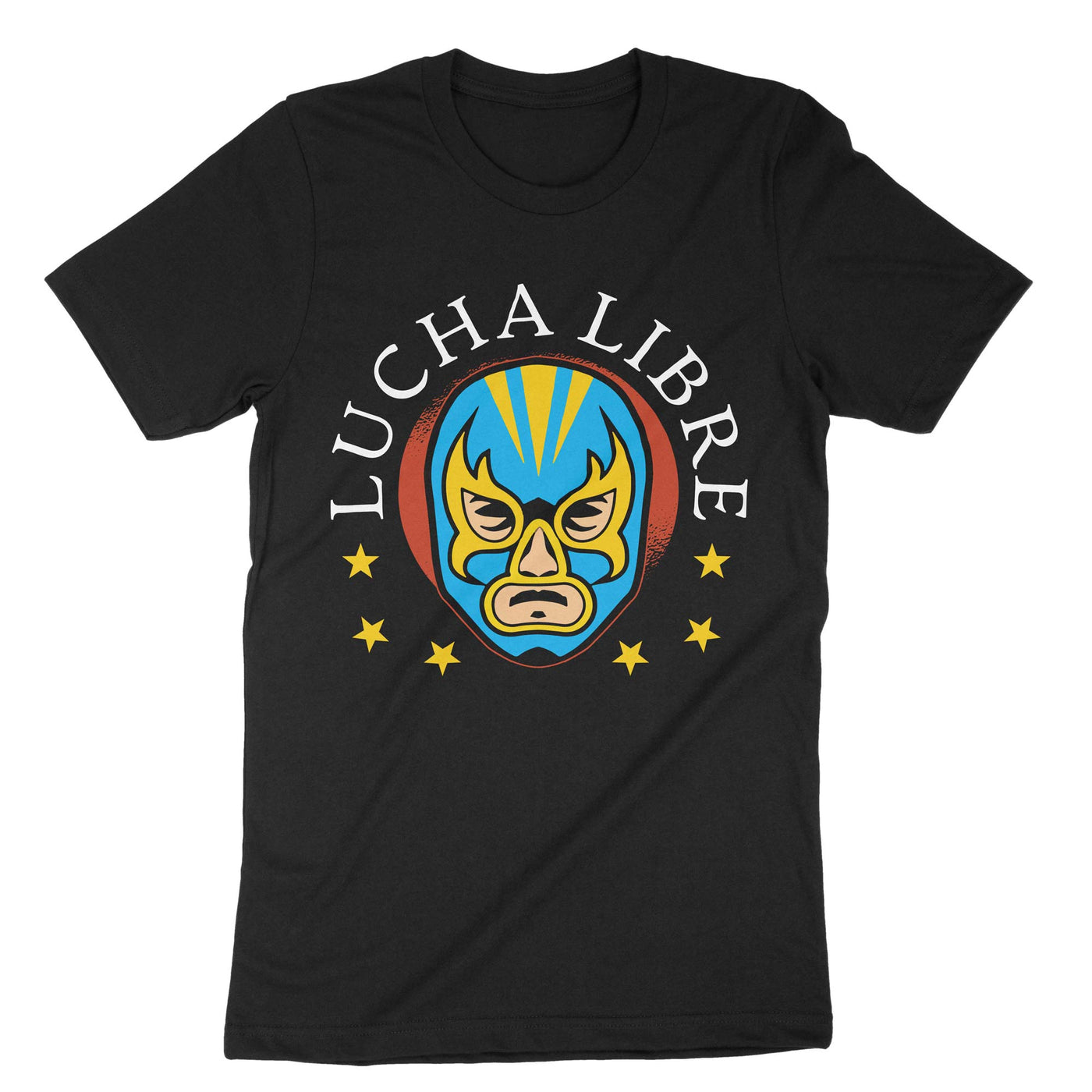 Black Lucha Libre mexican Wrestling T-Shirt#color_black
