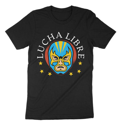 Black Lucha Libre mexican Wrestling T-Shirt#color_black