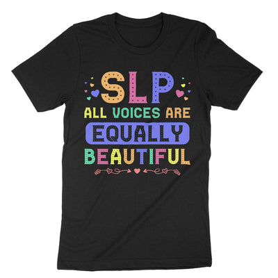 Black Slp All Voices Are Equally Beautiful T-Shirt#color_black