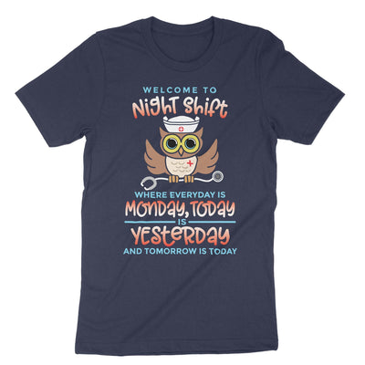 Navy Welcome To Night Shift T-Shirt#color_navy