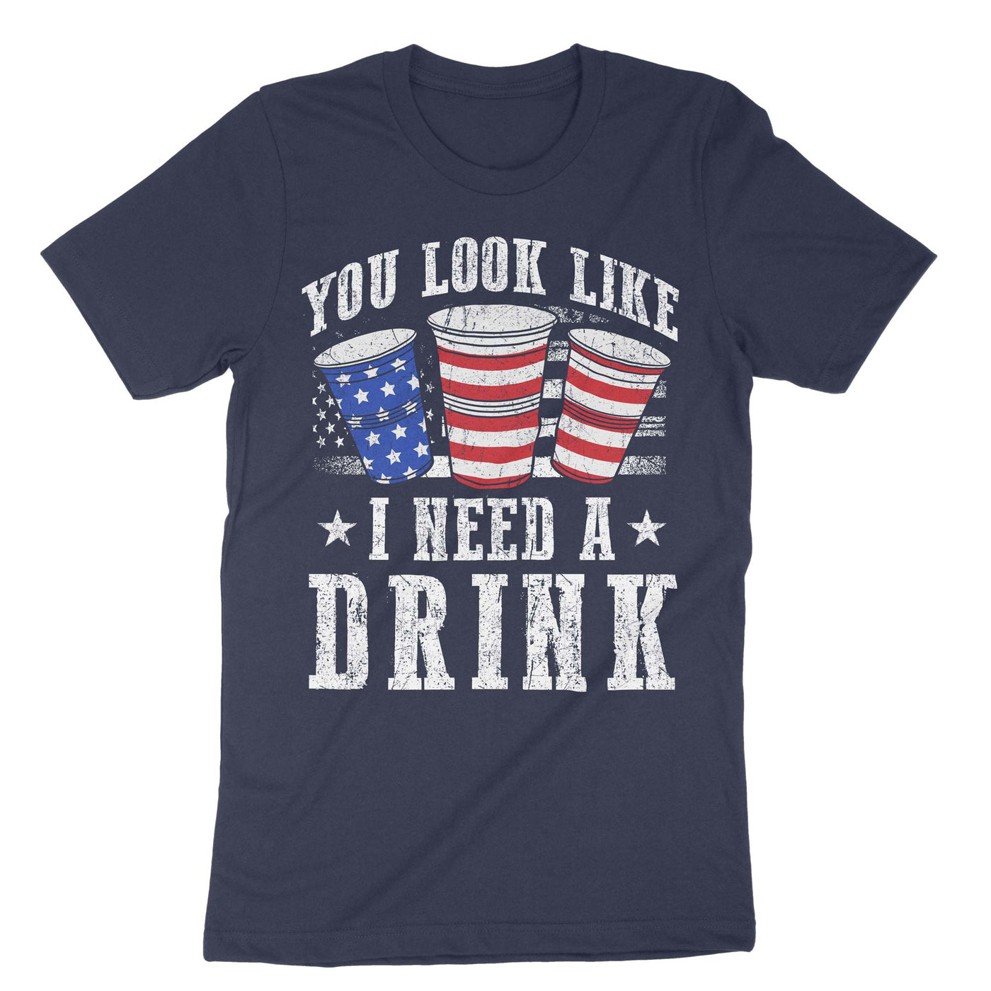 Navy You Look Like I Need A Drink T-Shirt#color_navy