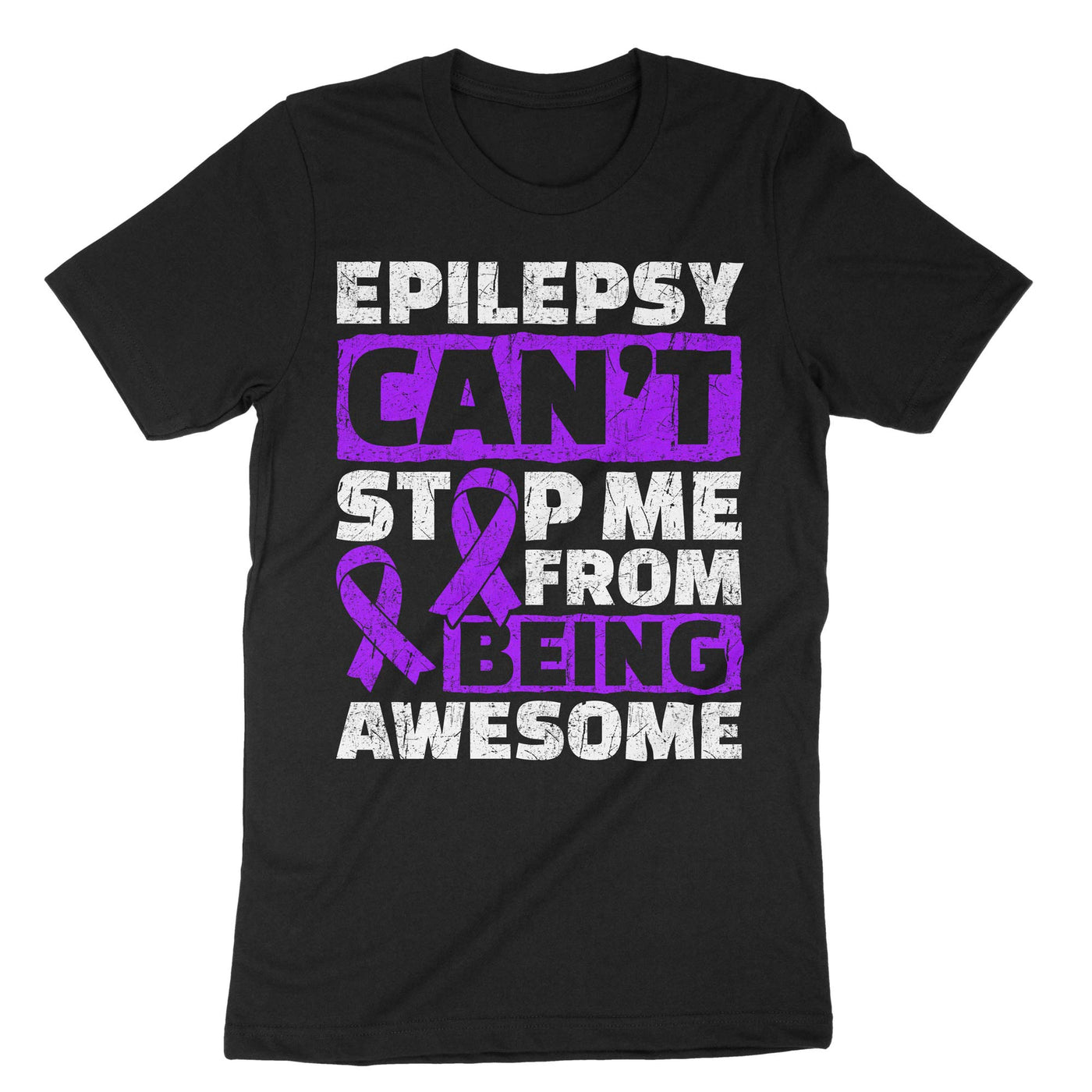 Black Epilepsy Can't Stop Me From Being Awesome T-Shirt#color_black